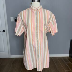 Eddie Bauer Mens Short Sleeve Baja Shirt, Dusty Pink, Tall Large